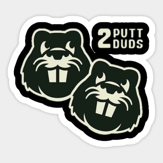 putt duds dog forever Sticker by 2 putt duds